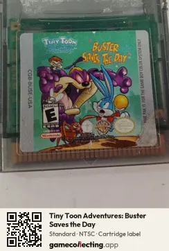 Tiny Toon Adventures: Buster Saves the Day Game Boy Color, NTSC cartridge label