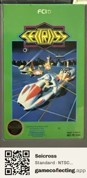 Seicross Nintendo Entertainment System, NTSC cartridge label