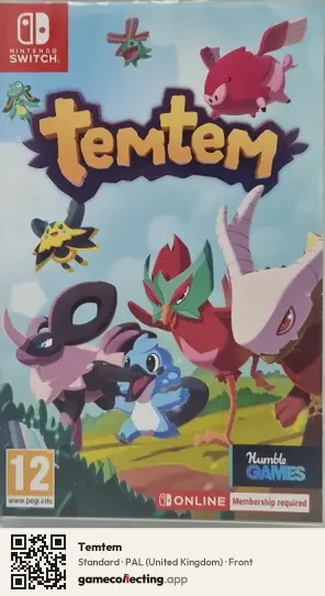 Temtem Nintendo Switch, United Kingdom box front