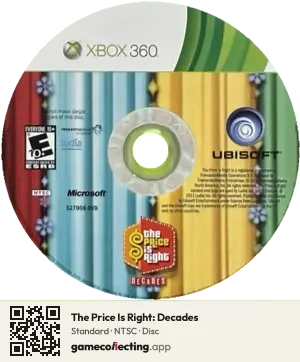 The Price Is Right: Decades Xbox 360, NTSC disc