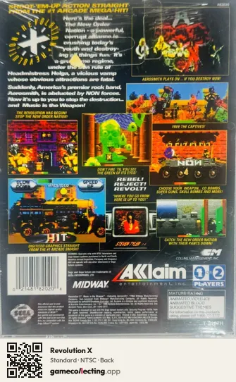 Revolution X Sega Saturn, NTSC box back