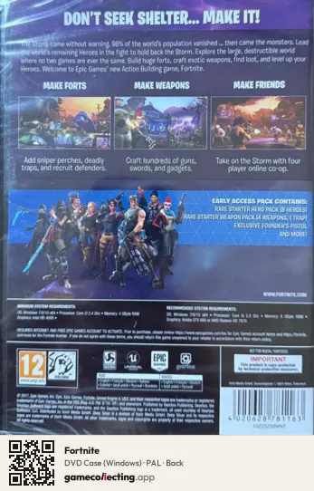 Fortnite Computer, PAL box back