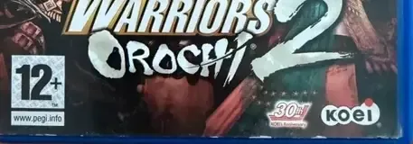 Warriors Orochi 2, the PEGI square on its front