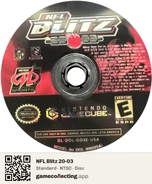 NFL Blitz 20-03 Nintendo GameCube, NTSC disc