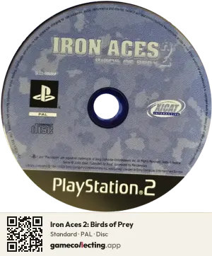 Iron Aces 2: Birds of Prey PlayStation 2, PAL disc