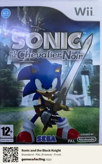 Sonic and the Black Knight Nintendo Wii, France box front