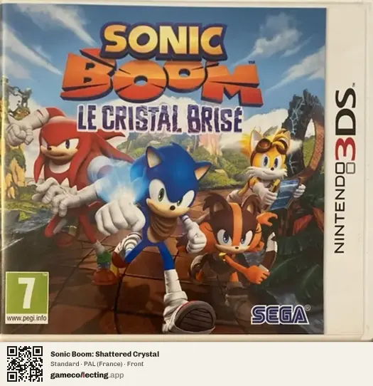 Sonic Boom: Shattered Crystal Nintendo 3DS, France box front