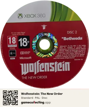 Wolfenstein: The New Order Xbox 360, PAL disc