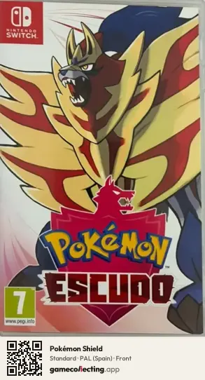 Pokémon Shield Nintendo Switch, Spain box front