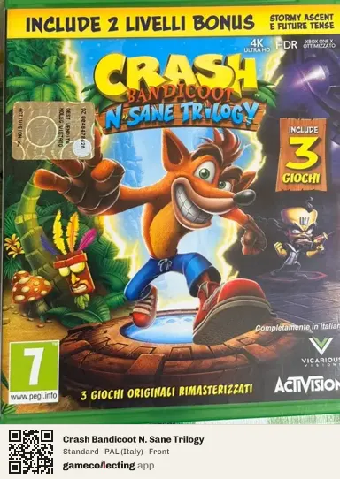 Crash Bandicoot N. Sane Trilogy Xbox One, Italy box front