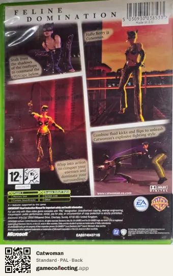 Catwoman Xbox, PAL box back