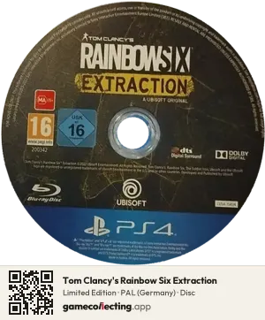 Tom Clancy's Rainbow Six Extraction PlayStation 4, PAL disc