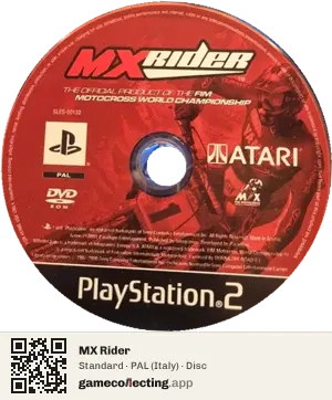MX Rider PlayStation 2, PAL disc