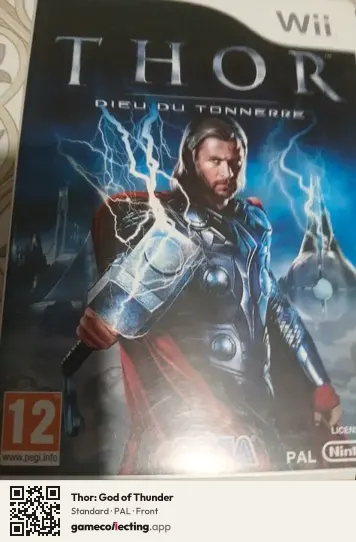 Thor: God of Thunder Nintendo Wii, PAL box front