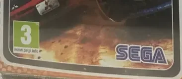 Sega Rally, the PEGI square on its front
