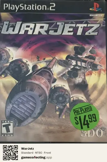 WarJetz PlayStation 2, NTSC box front