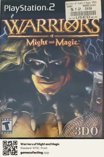 Warriors of Might and Magic PlayStation 2, NTSC box front