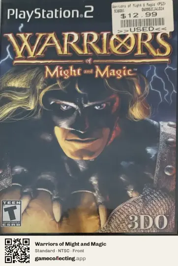 Warriors of Might and Magic PlayStation 2, NTSC box front