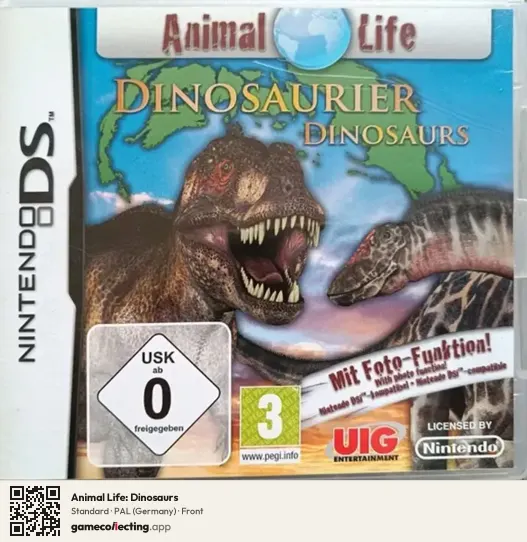 Animal Life: Dinosaurs Nintendo DS, Germany box front