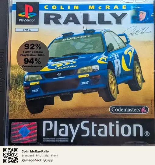 Colin McRae Rally PlayStation, Italy box front