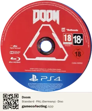 Doom PlayStation 4, PAL disc