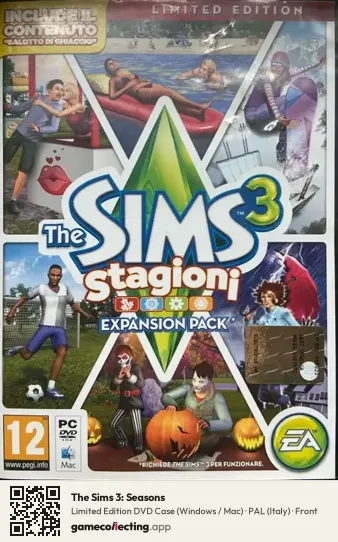 The Sims 3: Seasons Computer, Italy box front