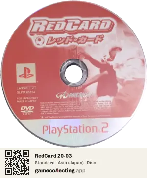 RedCard 20-03 PlayStation 2, Asia disc
