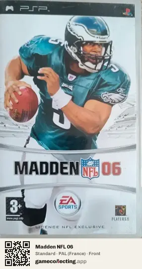 Madden NFL 06 PlayStation Portable, France box front