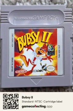 Bubsy II Game Boy, NTSC cartridge label
