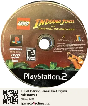 LEGO Indiana Jones: The Original Adventures PlayStation 2, NTSC disc