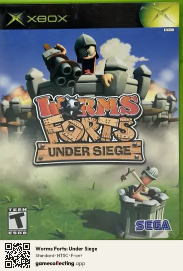 Worms Forts: Under Siege Xbox, NTSC box front