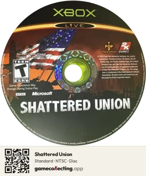 Shattered Union Xbox, NTSC disc