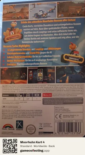 Moorhuhn Kart 4 Nintendo Switch, Worldwide box back