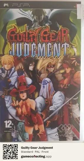 Guilty Gear Judgment PlayStation Portable, PAL box front