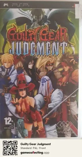 Guilty Gear Judgment PlayStation Portable, PAL box front