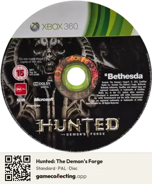 Hunted: The Demon's Forge Xbox 360, PAL disc