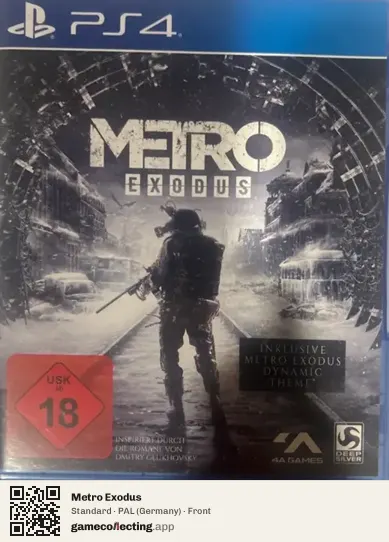 Metro Exodus PlayStation 4, Germany box front