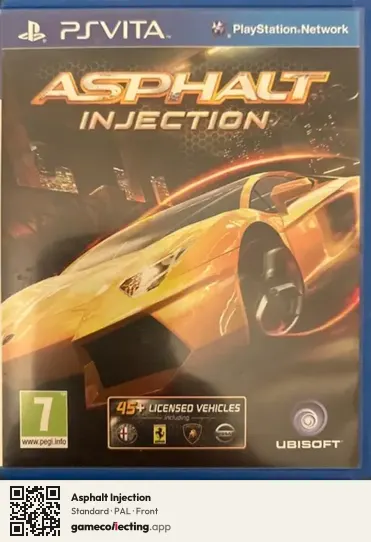 Asphalt Injection PlayStation Vita, PAL box front