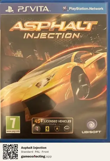 Asphalt Injection PlayStation Vita, PAL box front