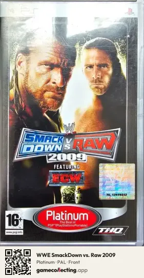 WWE SmackDown vs. Raw 2009 PlayStation Portable, PAL box front