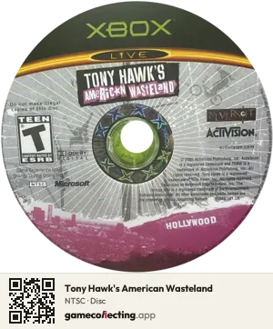 Tony Hawk's American Wasteland Xbox, NTSC disc