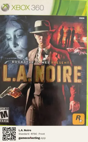 L.A. Noire Xbox 360, NTSC box front