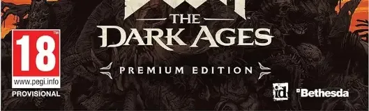 Doom: The Dark Ages, the PEGI square on its front