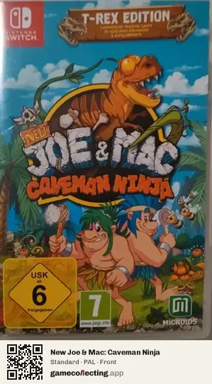 New Joe & Mac: Caveman Ninja Nintendo Switch, PAL box front