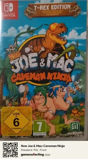 New Joe & Mac: Caveman Ninja Nintendo Switch, PAL box front