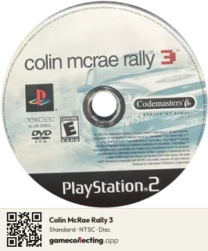 Colin McRae Rally 3 PlayStation 2, NTSC disc