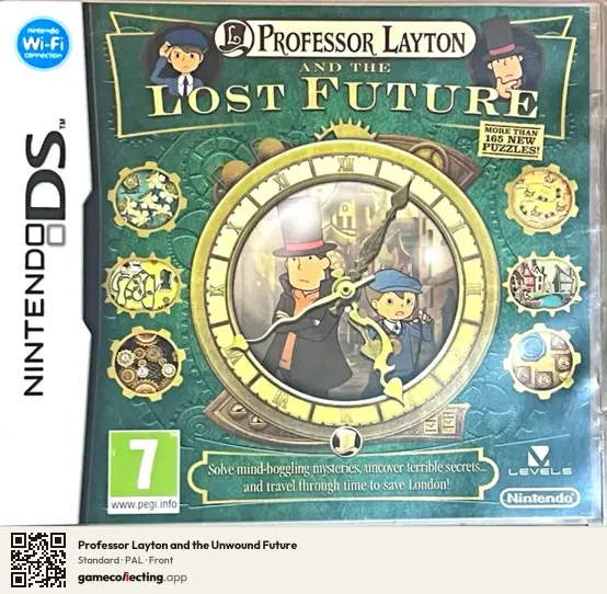 Professor Layton and the Unwound Future Nintendo DS, PAL box front