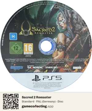 Sacred 2 Remaster PlayStation 5, PAL disc
