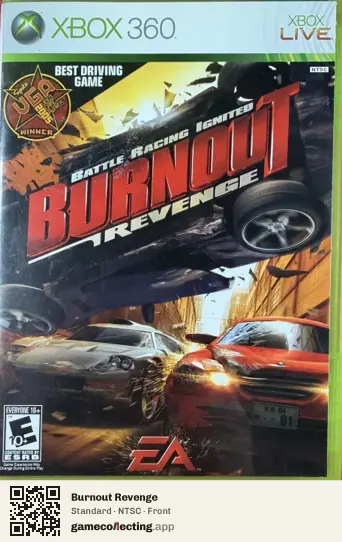 Burnout Revenge Xbox 360, NTSC box front