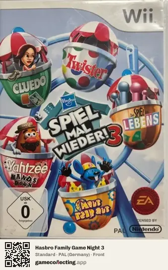 Hasbro Family Game Night 3 Nintendo Wii, Germany box front
